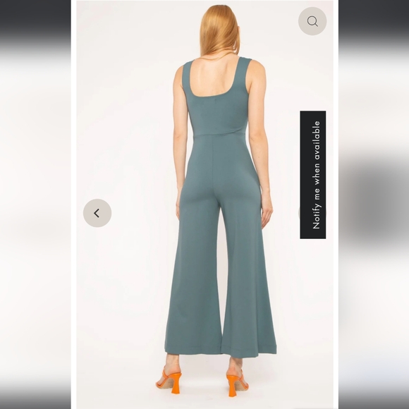 Ripley Rader Ponte Knit Tank Wide Leg Jumpsuit Cropped, 2/small, Sea Blue, NWT - Picture 6 of 6